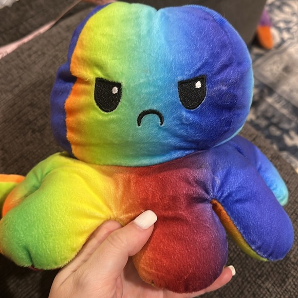 NWOT set of two angry and happy switchable octopus stuffed animals - Picture 4 of 4